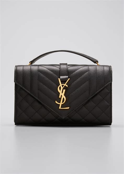 ysl monogram leather satchel bag.